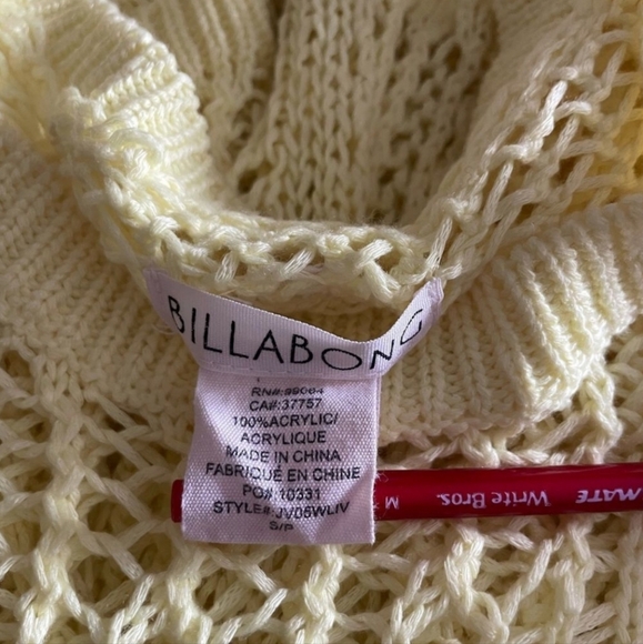 BillaBong cable knit neon sweater - Picture 2 of 2